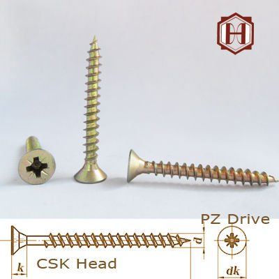 Double CSK Head Pozi Drive Chipboard Screw