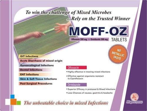 Moff-Oz (Ofloxacin And Ornidazole Tablets) विशिष्ट दवा 