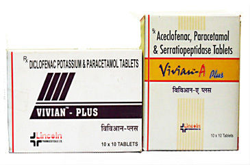 VIVIAN-PLUS (Acelofenac 100 mg and Paracetamol 500 mg Tablets)