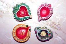 Decorative Diya - Crafted from Premium Sustainable Materials | Vibrant Colors & Intricate Designs