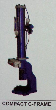 White And  Blue Compact C Frame Press