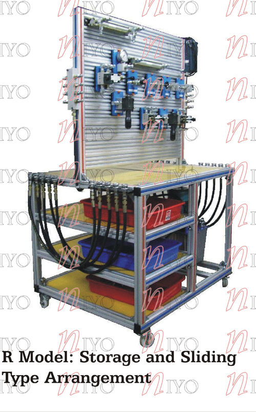 Electro-Hydraulic Trainer - Advanced Interactive Learning System for Designing Hydraulic Circuits , Electro-Mechanical Control Integration and Optional Component Storage Solutions