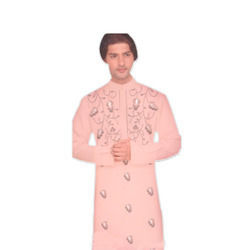 Designer Men'S Kurta Fabrics Embroidary Work