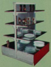 Double Sided Shelving Unit With Back Panel (Ss-108)