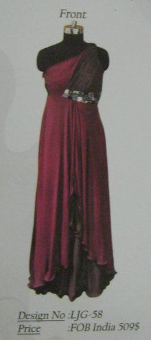 Brown & Mauve Combination Gown