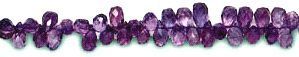 Amethyst Side Drilled Drop Faceted Beads