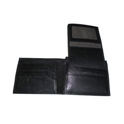 Black Leather Wallet Portfolios