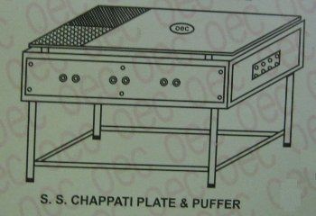 SS Chappati Plate and Puffer