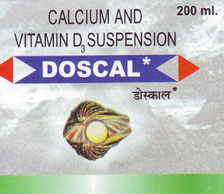 DOSCAL Calcium and Vitamin D3 Suspension 200ml Syrup
