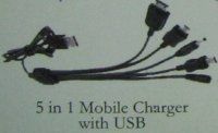 5 In 1 Mobile Charger USB Cable