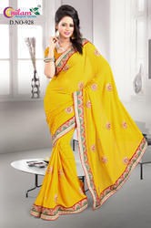 Yellow Georgette Sarees