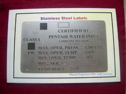 Commercial Stainless Steel Labels
