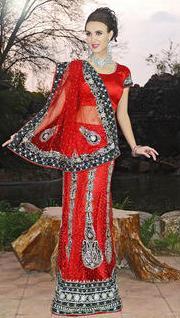 Net Fabric Lehenga Style Saree