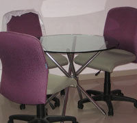 Round Glass Conference Table