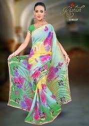 Smooth Texture Fancy Printed Sarees