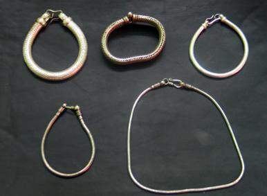 Oxidized Silver Chain Bracelets