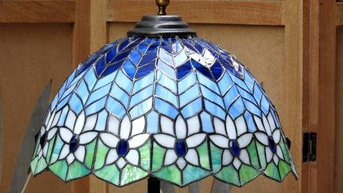 Tiffany Lamp Shades With Stained Glass Work By Abez International