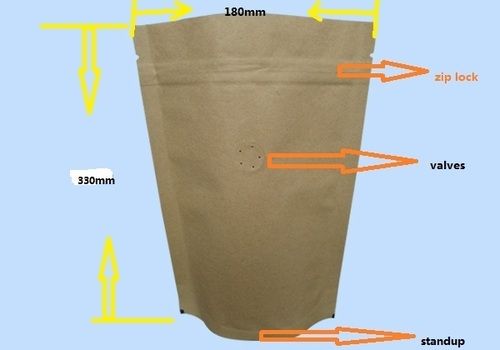Moisture-proof Kraft Aluminium Foil Coffee Valve Packaging Bags