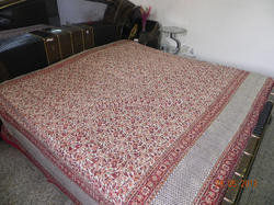 block printed bed sheet