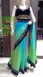 Heavy Blouse Stylish Saree