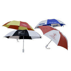 Yellow And Red And White Two Fold Umbrella