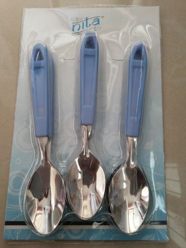 S.S And Plastic Handle Soup Spoon