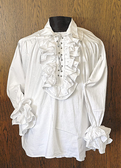 Frill Corded-Shirts With Collar