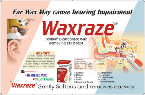 Waxraze-Sodium Bicarbonate Wax Removing Ear Drop