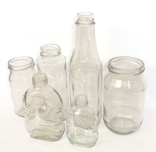 Flint Clear Glass Bottles and Jars