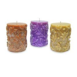 Embossed Pillar Candle