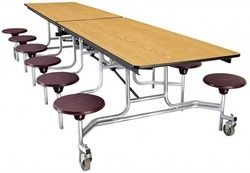 Cafeteria Furniture With Table and Chair