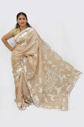 Tasser Prantik Sarees With Applique Work