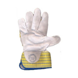 Pure Chrome Canvas Leather Hand Gloves