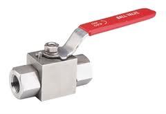 Oval Cut Two Way Ball Valve Screwed Ends