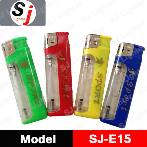 Refillable Plastic Lighter - Streamlined Design, Customizable Colors & Logo, Soft Touch Rubber Finish