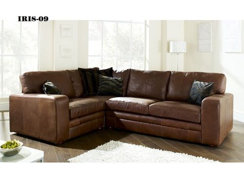 Abbey Leather Corner Sofa Set (IRIS-09)