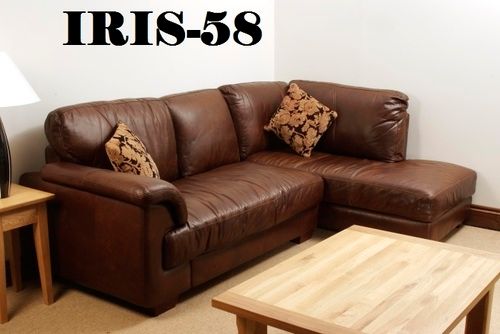 प्रीमियम लेदर कॉर्नर सोफा सेट (IRIS-58) 