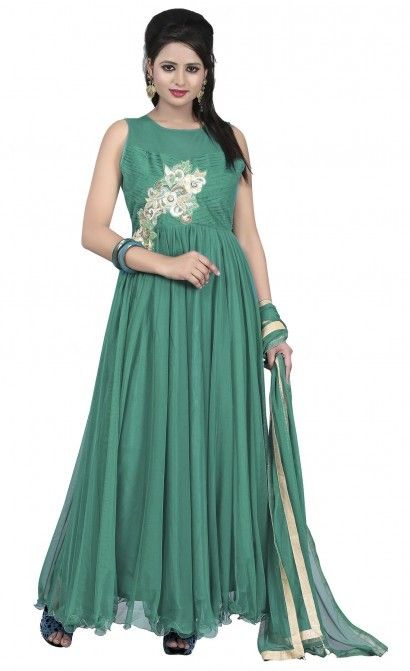 Pear Green Coloured Readymade Suit