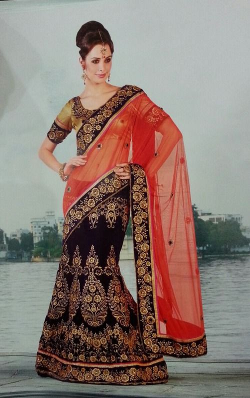 Rose wood Black And Red Leheng Choli Party Indian Lengha Ghagra Wedding  Wear | eBay