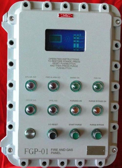 Fire And Gas Panel (FGP-01) - Aluminum 12x12x4 inches, 24VDC | LCD Display, Fire & Gas Detection, Relay Outputs, Alarm & Purge System