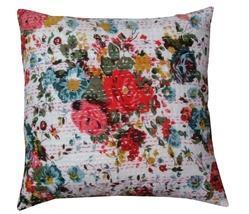 Floral Print Handmade Vintage Kantha Cushion Pillow Covers