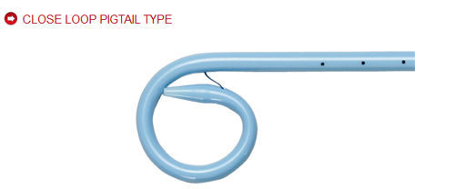 Close Loop Pigtail Type Drainage Catheters