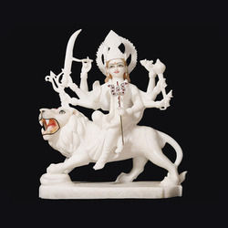  सफेद संगमरमर की दुर्गा प्रतिमा 