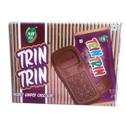 Trin Trin (Mobile Shaped Chocolate Bar) - Chocolate, 7x4x1 cm, 25g | Dark Chocolate Flavor, Unique Mobile Shape, Long Shelf Life