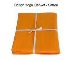 Saffron Cotton Yoga Blanket