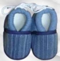 Lining Denim Baby Booties