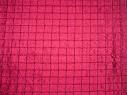 Dupion Checked Silk Fabric