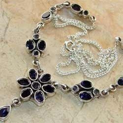 Sterling Silver Iolite Necklace Machine Weight: 85Kg  Kilograms (Kg)