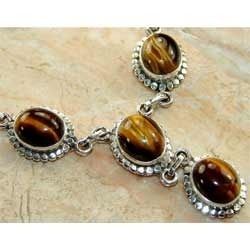 Sterling Silver Tiger Eye Necklace