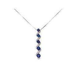 Blue Sapphire Diamond Pendant Sets